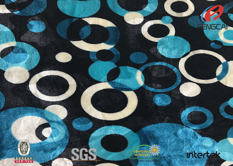 Floral Printed Burnout Silk Velvet Fabric , Stretch Velvet Dress Fabric FDY 75D+SP 40D
