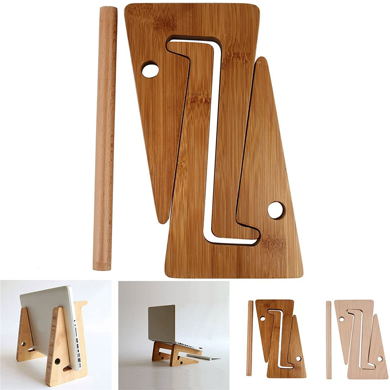 Modern Design Portable Bamboo Laptop Desk Stand for Bedroom Comfort and Convenienc
