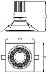 8W COB LED downlight