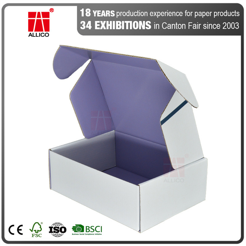 32 ECT Folding White Mailer Shoe Packaging Box FCS Standard Paper
