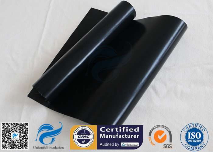 15.75x13" Black Silicone Fiberglass Baking Mat , PTFE BBQ Grill Mat