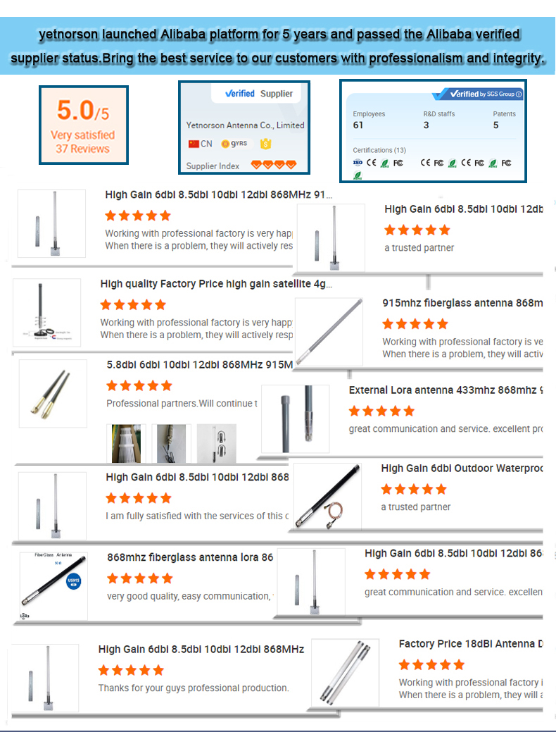 1M/3M/5M Cable Length LoRa/LPWAN Antenna High Gain and Waterproof for Communication