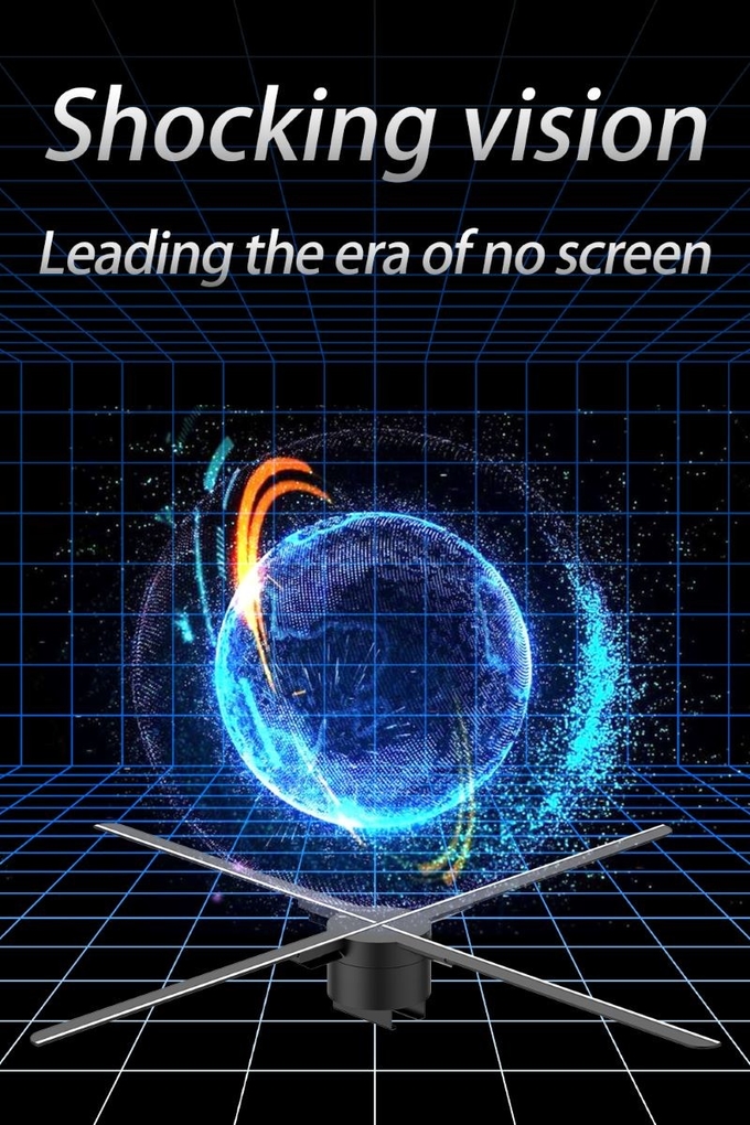 3D Holographic Display Indoor/Outdoor 3D Hologram Light Fan Computer Interactive HDMI New Technology 80cm 1280 LED