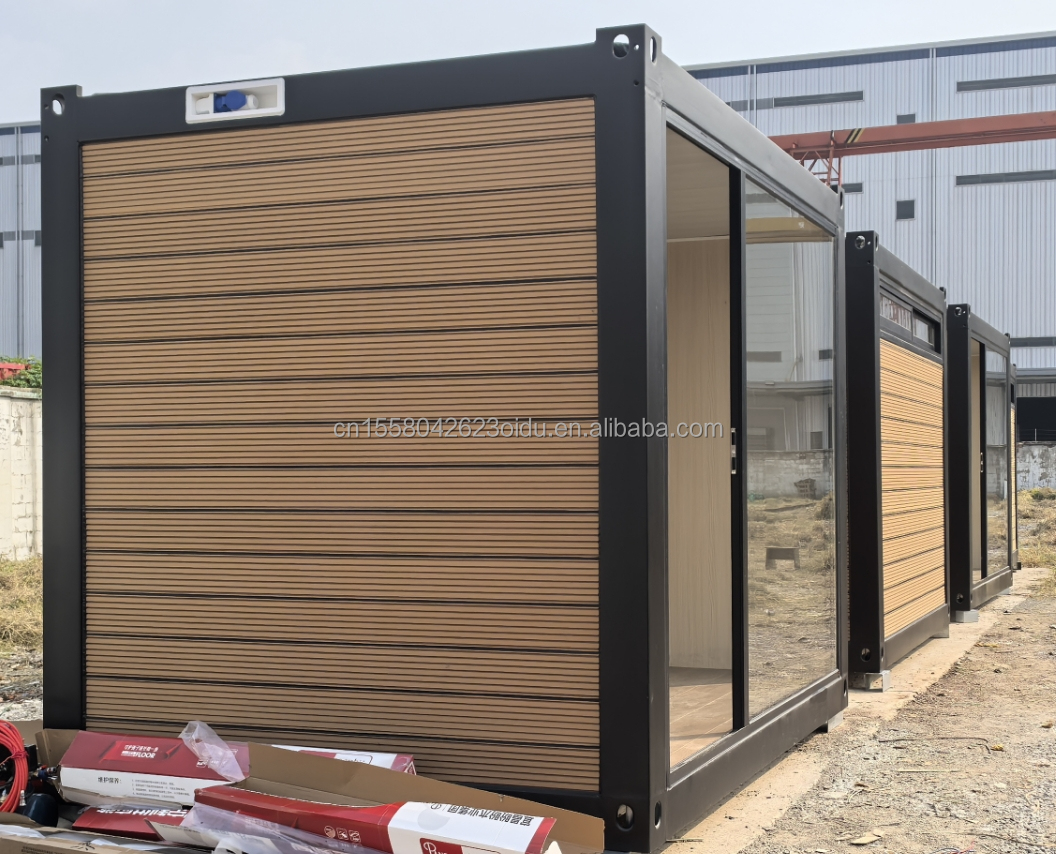 Customized Color Prefabricated Mobile Office Living Store Container Home Office Containers 10ft with Steel Material