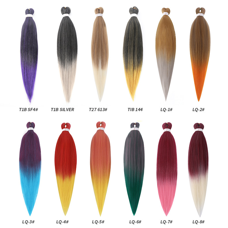 Material Ombre Crochet Braiding Hair Expression Pre Stretched Hair With 100g Weight
