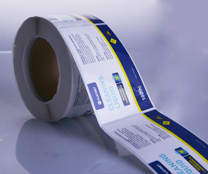 Custom waterproof rectangle label stickers for detergent bottle packaging