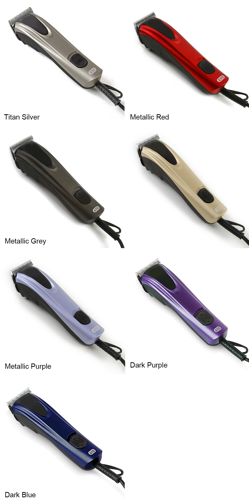 Low Noise Pet Hair Clippers & Trimmers Size 175 X 48 X 45mm Break Resistant Housing