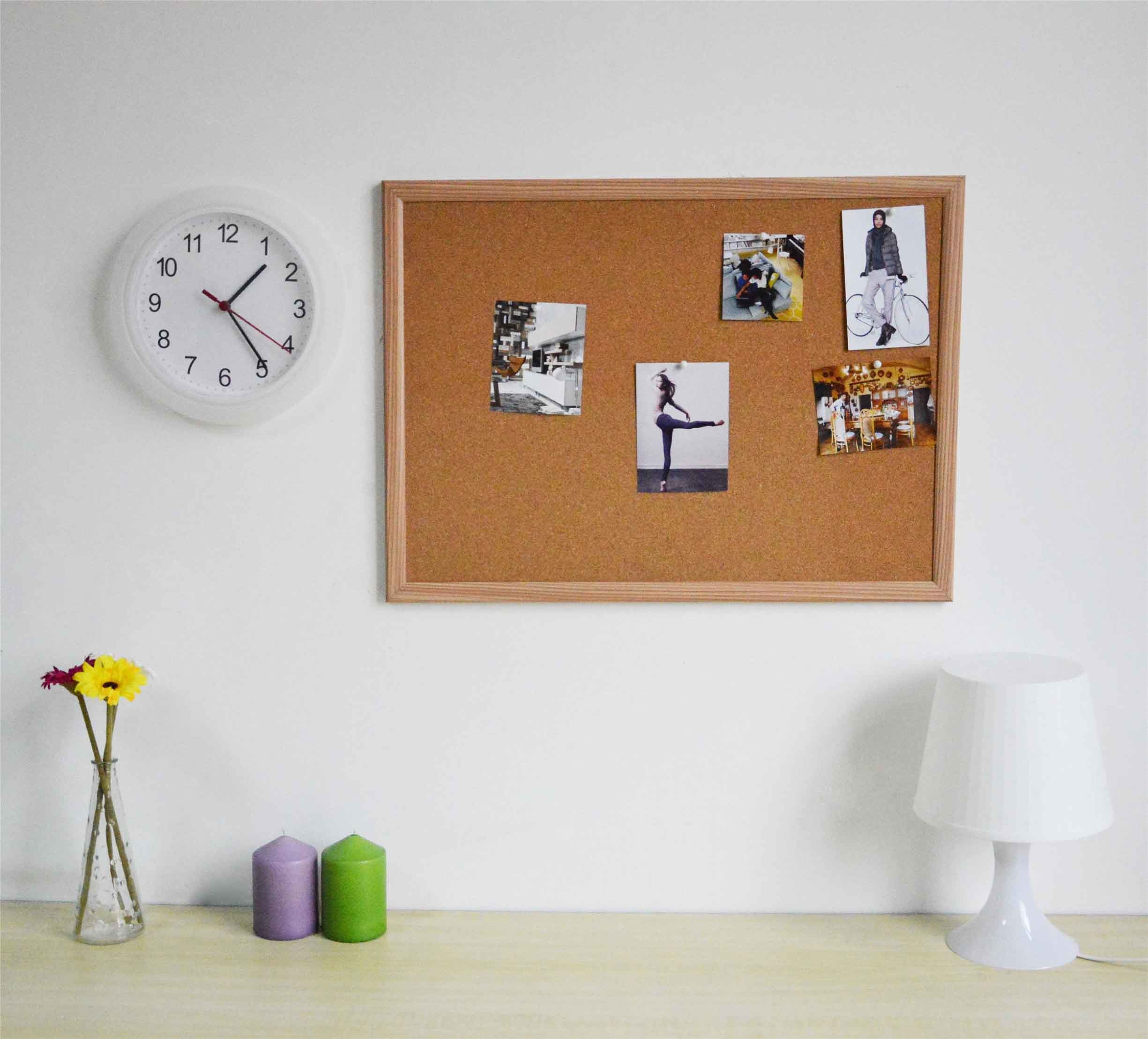 ODM ISO9001 Antiwear Decorative Cork Board Wooden Framed Notice Boards