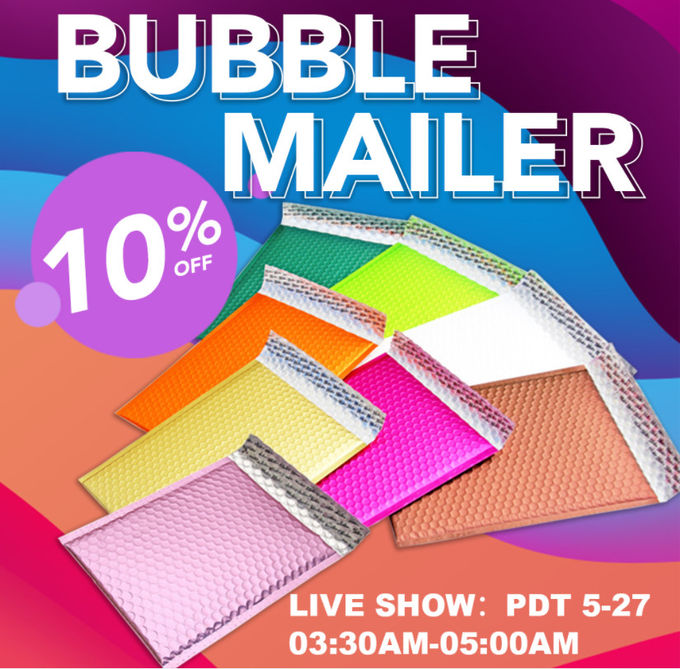 Custom Printed Postage Poly Holographic Bubble Mailers Envelope Shipping Bags