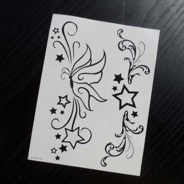 Black wristbands tattoo, black jewelry temporary tattoo, black flower temporary