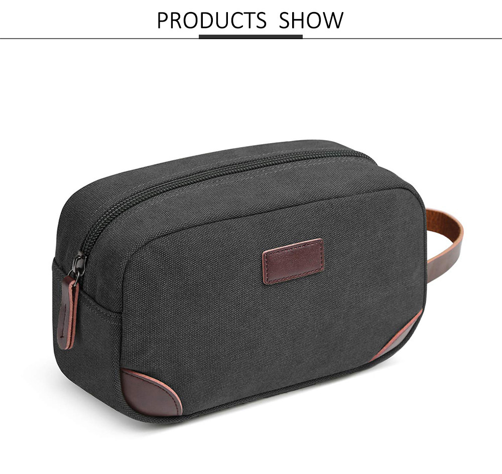 Mens Canvas Portable Bathroom Bag For Business Trip