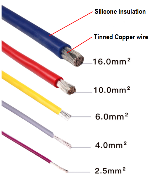 6awg 8awg 10awg High Temperature Silicone Wire Cable 300V 1000V