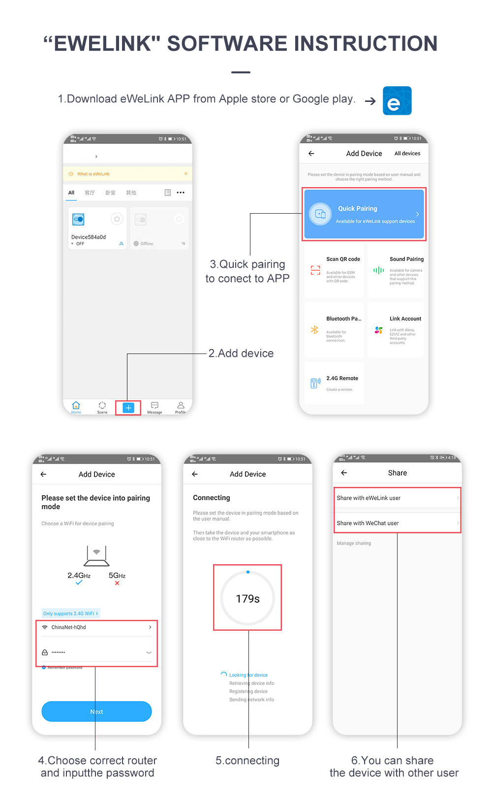 Din Rail WIFI Circuit Breaker Switch Remote Voice Control by Ewelink APP for Home mcb timer 110V 220V 380V
