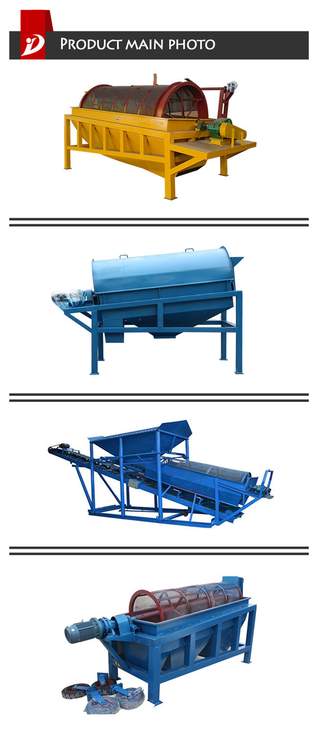 Mobile Limestone Drum Trommel Screen / Vibrating Screen Machine
