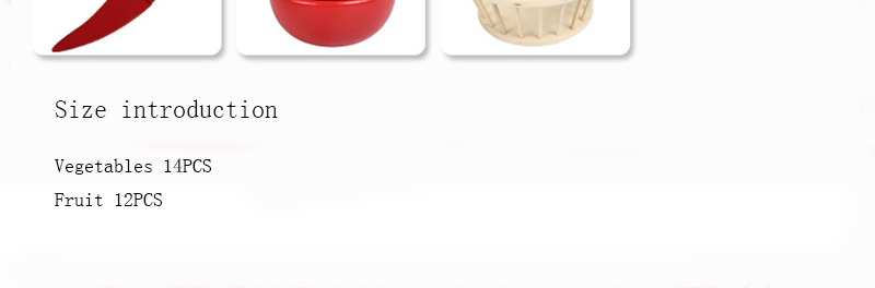 Magnetic 10.5cm Wooden Fruit Cutting Set Wooden Fruit Basket Toy