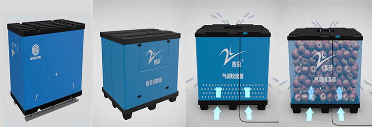Moisture Proof Plastic Turnover Box Polypropylene With Glossy Surface