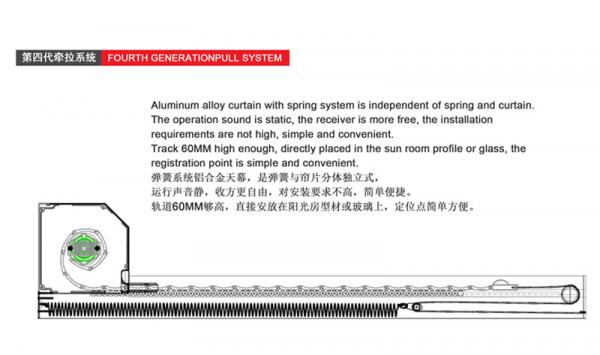 Aluminum Conservatory Roller Shutter Awning