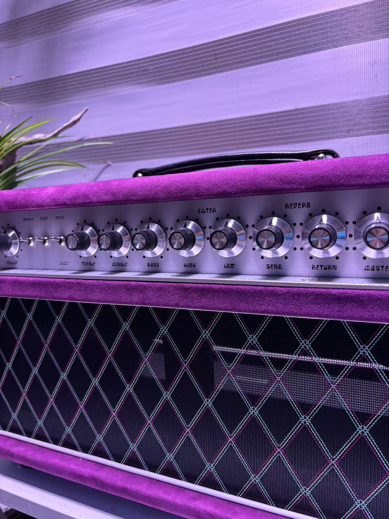 Custom Dumble CLONE Steel String Singer Head 20W 50W 100W with Suede Brown Color, Grand Amplifier SSS Model