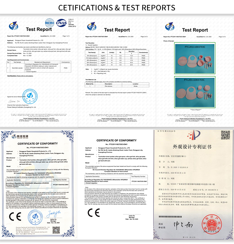 Cat Face Style Silicone Section Plate With CE BSCI Certification