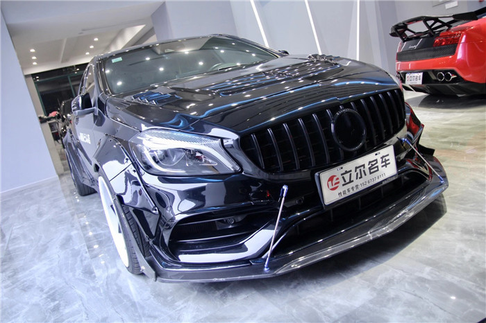For Mercedes AMG A45 Carbon Fiber Body Kit A45 Upgraded Top Style Front Shovel Diffuser Spoiler Wide-body Kit
