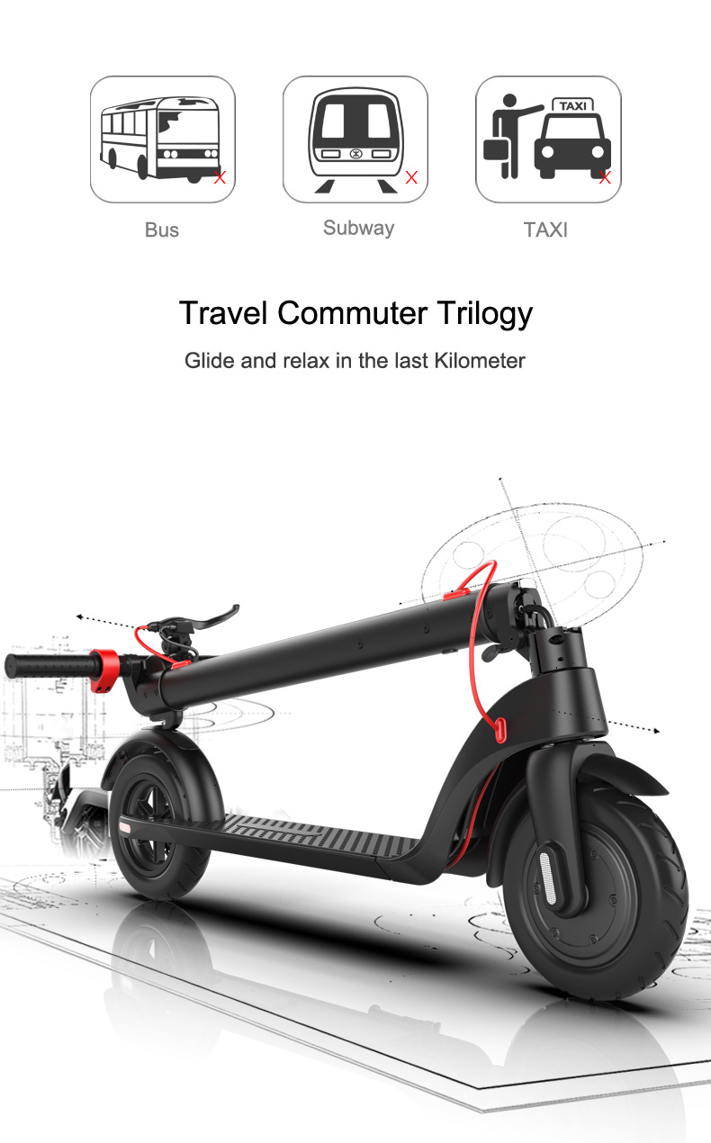 Durable Powerful Electric Scooter , Lightweight E Scooter Wear Resistant