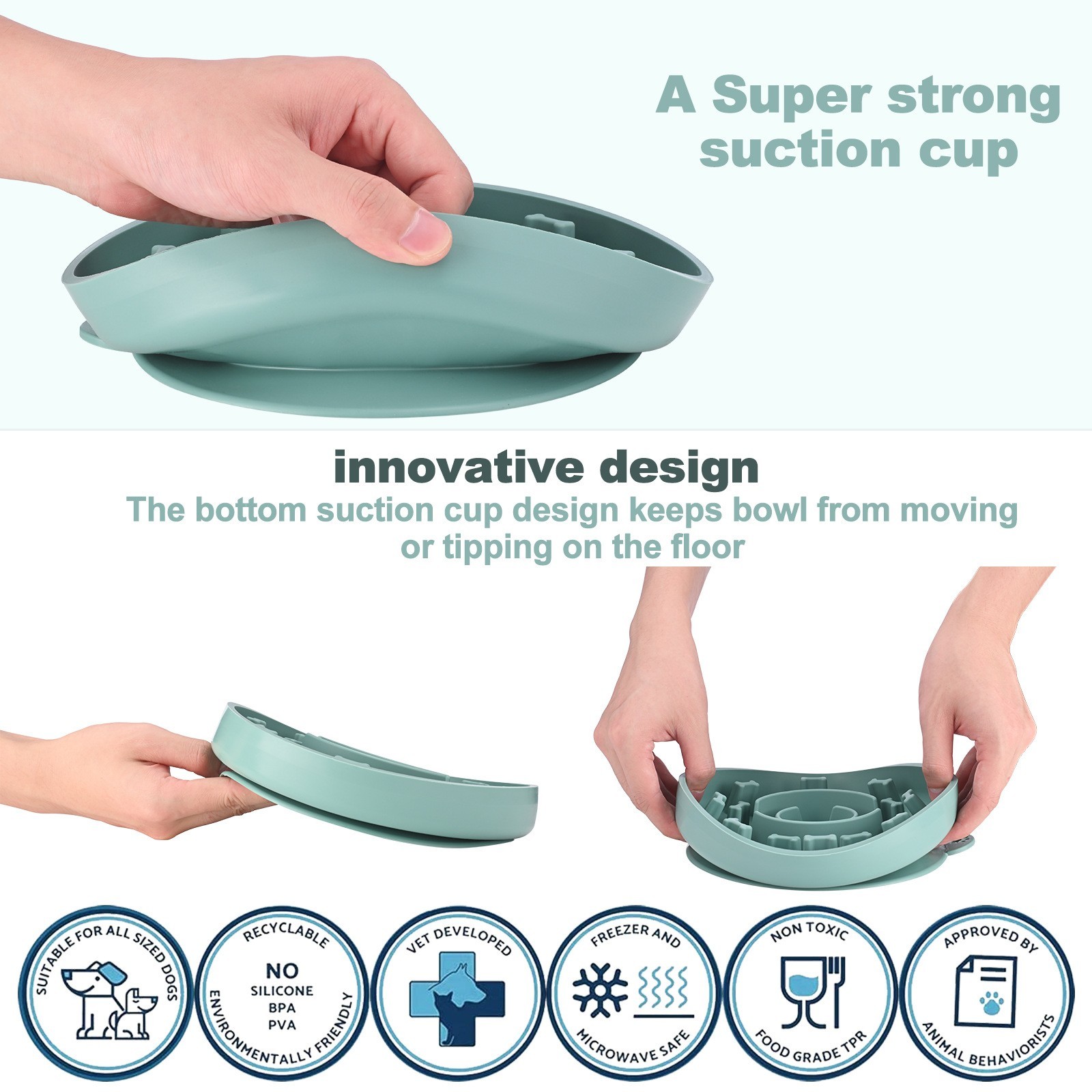 Amazon'S New Pet Food Utensil, Anti-Choking, Anti-Slip, Silicone Slow Food Bowl For Dogs And Cats