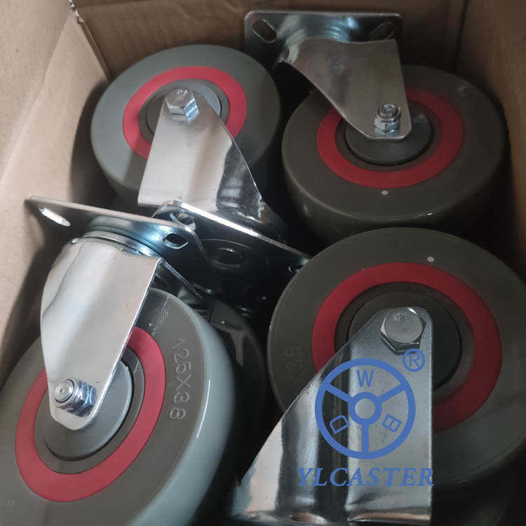 5 Inch Swivel PP Sandwich Casters European Castors Top Plate Wholesale