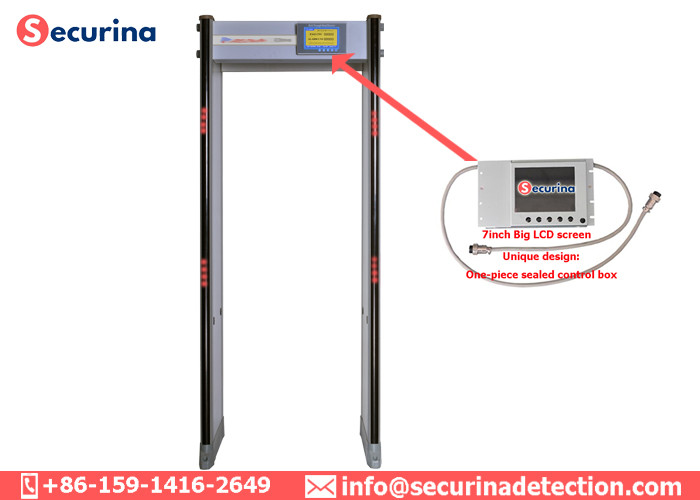 45 Zones Walk Through Security Detector 7 Inch LCD Display With Audible Visual Alarm
