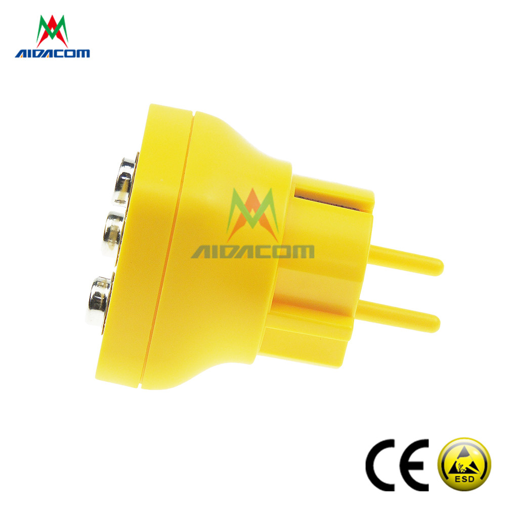 Glossy Dull ABS EURO Antistatic Earth Bonding Plug