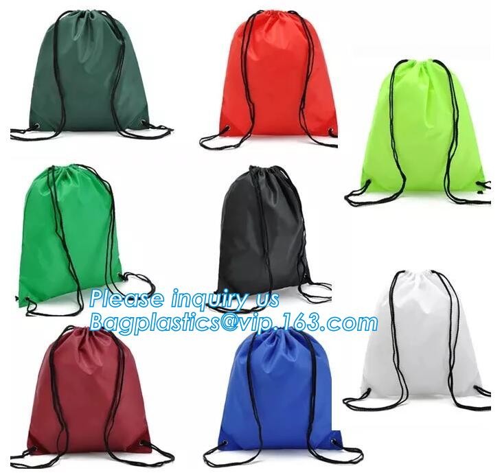 Promotion Custom Eco Friendly Sublimation Polyester Folding Shopping Bag,Promotional Sports Gym Sack Polyester Drawstrin