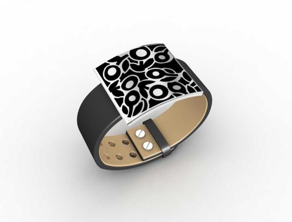 Top Quality Europe Fashion Stainless Steel Genuine Leather Silicone Bangle