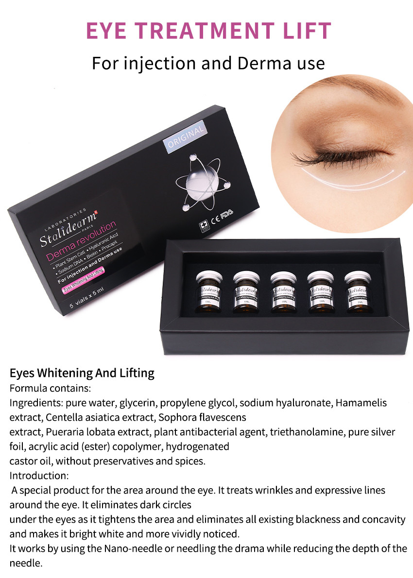 OEM ODM Stalidearm Skincare Product Eye Whitening Lifting Anti Wrinkle Anti Aging Serum Hyaluronic Acid Eye Serum