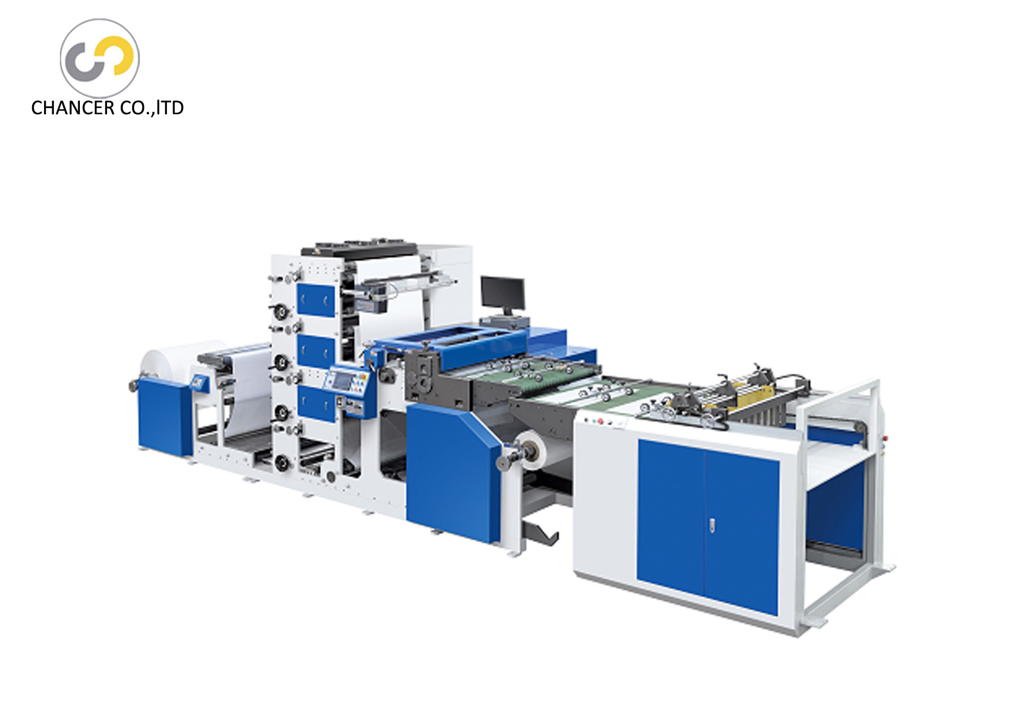 4 colors paper plastic film flexo printing cutting machine for hamburgers