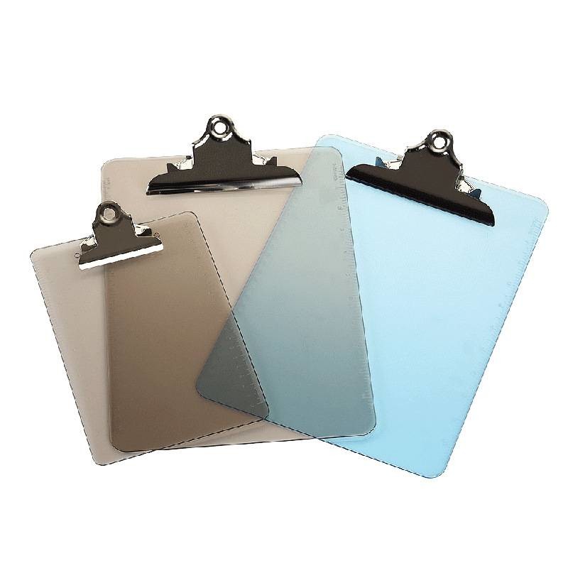 Clear A4 File Plastic Office Clipboards ODM With Metal Clip And Smooth Surface