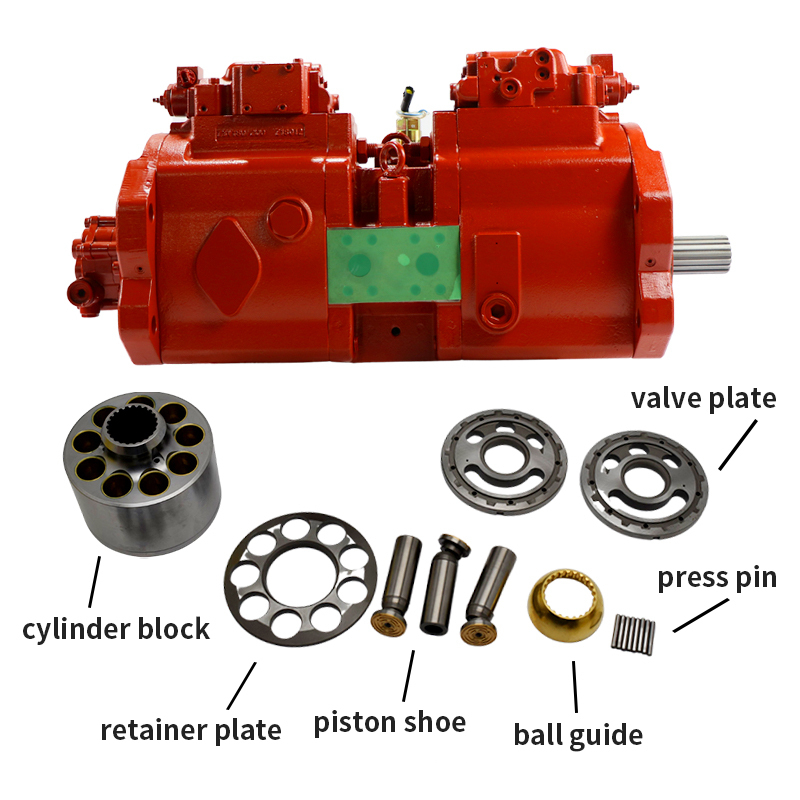A8VO80LA1KH1 Hydraulic Main Pump For R180-3 R200NLC-3 Excavator Parts 11EK-15011 31EL-00100