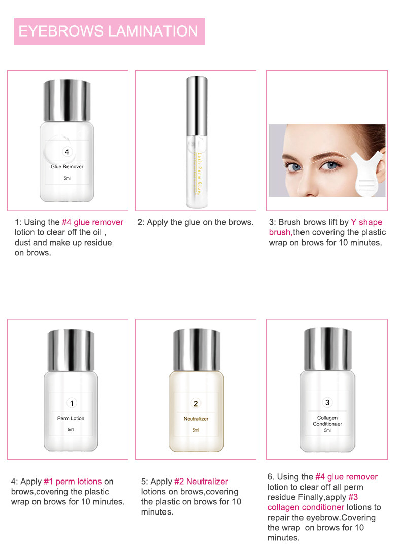 Hygienic DIY Eyelash Lift Kit With Eyelash Lift Aftercare Essence