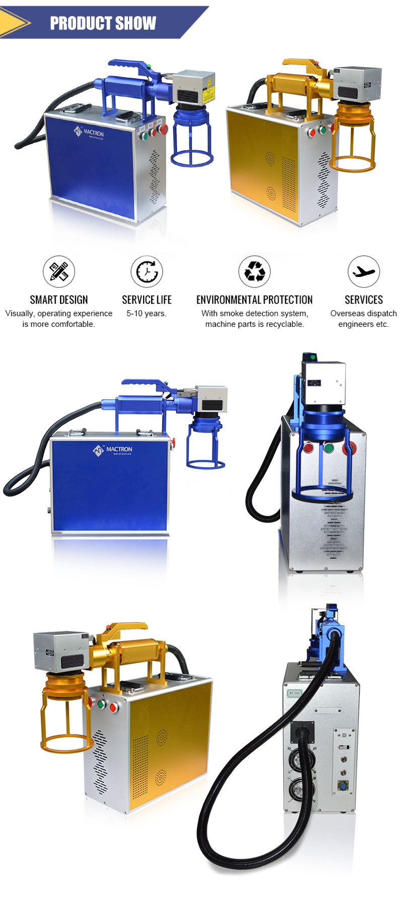 portable mini 20w metal fiber color laser marking machine with ezcad
