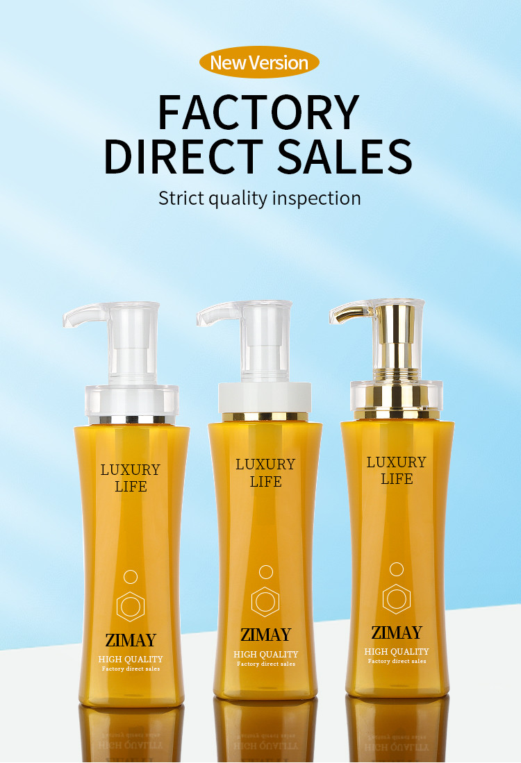 Plastic Amber Soap Foam Pump Yellow Shampoo Bottle With Three Different Pump