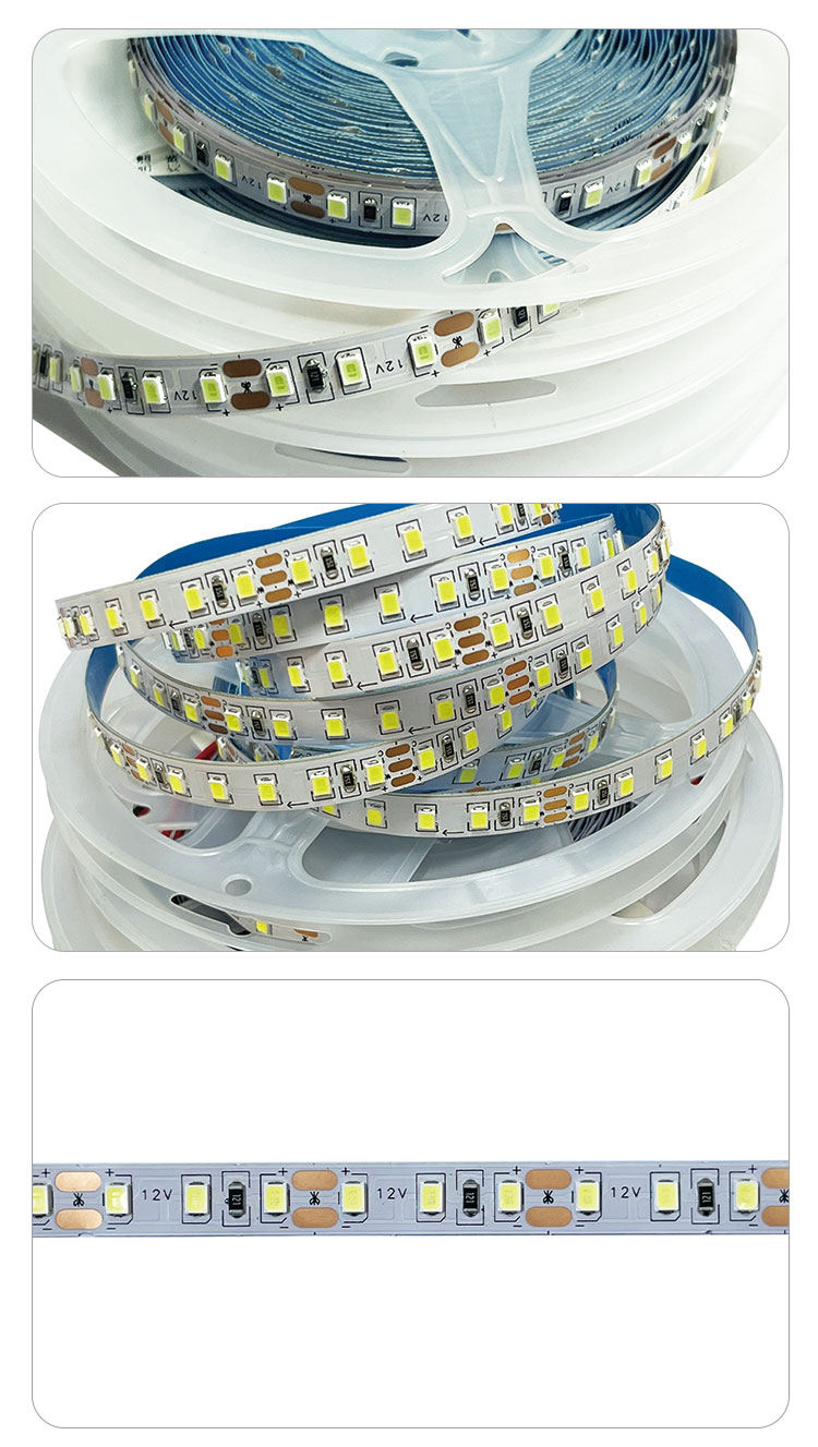 Residential Slim DC12V SMD2835 Electroplate PCB 120Ds 5mm Ra 80 3000K LED Light Strip