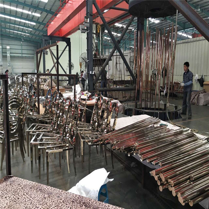 fatory Customized Morden Design Balcony stainless steel railing stair baluster with color mirror finish