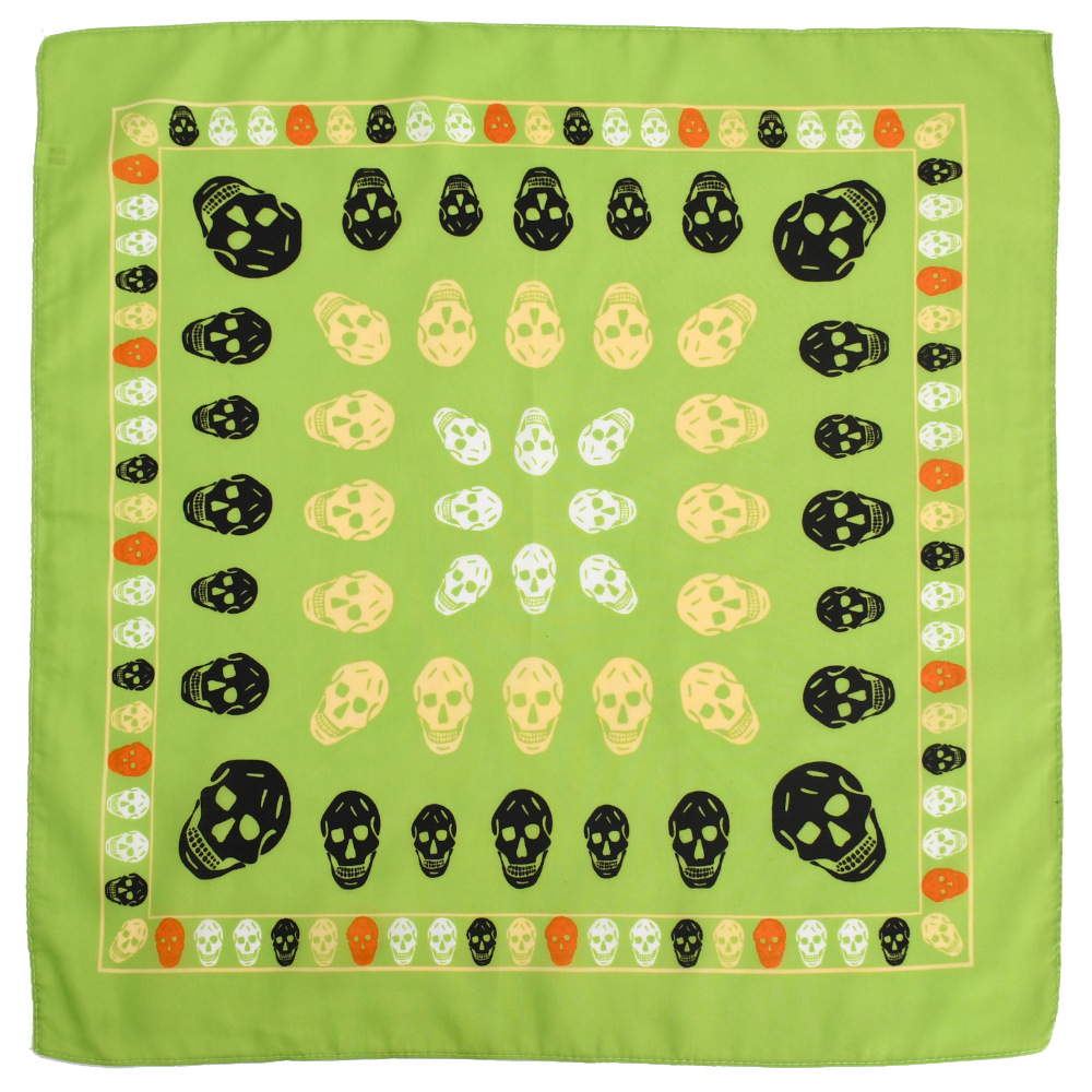 Skull Cap Leisure Polyester Silk Bandana Outdoor Cycling Sports Headscarf Square 53x53cm