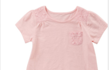 Short Sleeve Girl Pink Summer Shirts
