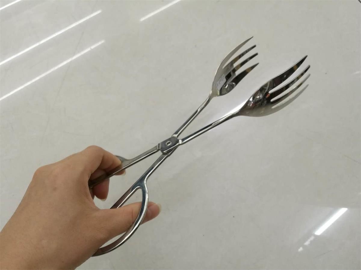 10'' Scissor Salad Tong 18-8 Stainless Steel, L=250MM, Commercial Buffet Supplies