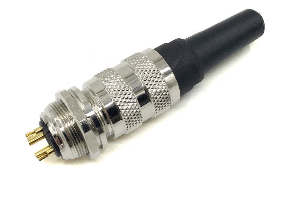 M12 right angle Panel mount Male Female automative 5 pin solder waterproof antenna AISG connector