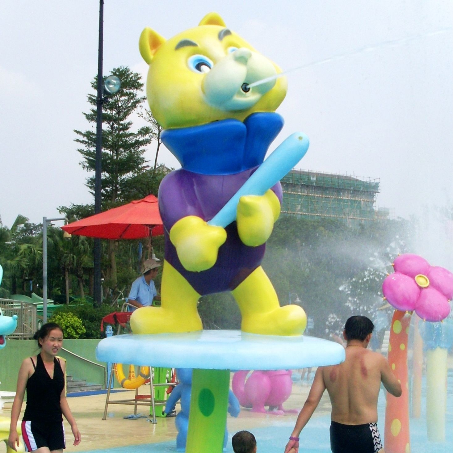 Customized Colorful Carp Spray Park Equipment For Children / Kids Water Playground