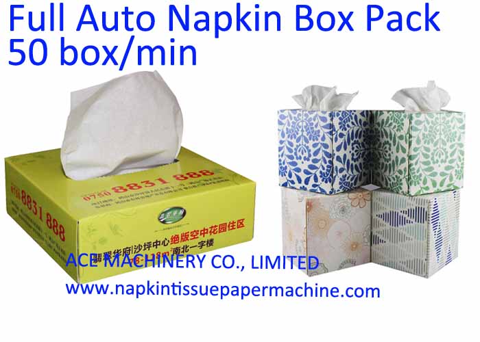 automatic napkin tissue box packing machine