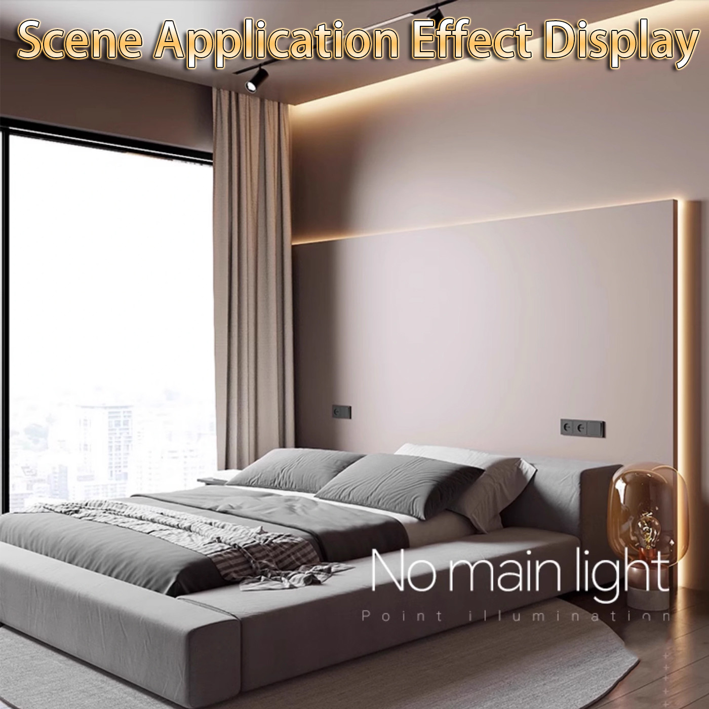 Eye Protection Light Strip 24V No Flicker Living Room Ceiling Low Voltage Line Light High Color Rendering Index