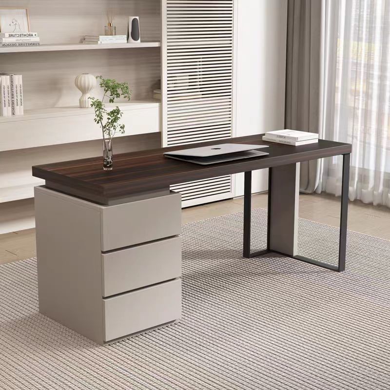 ODM Solid Wood Computer Desk With Drawers For Organising Books