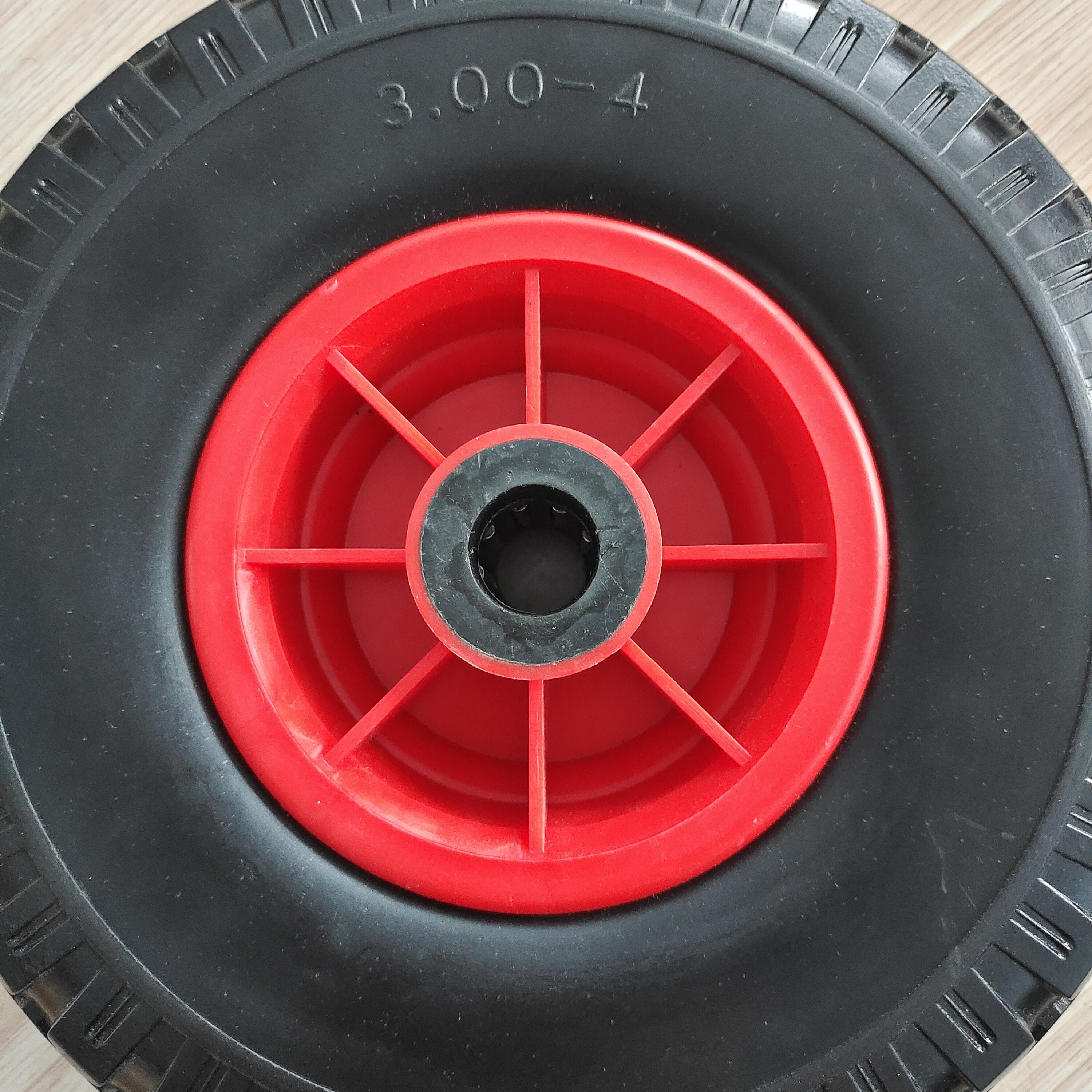 300-4 Red Rim Rubber Wheel 10 Inch Tire Garden Cart Wheelbarrow Pneumatic Wheels