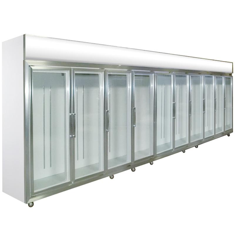 Multi Deck Dairy Glass Door Freezer Electric 50mm Thick For Kitchen